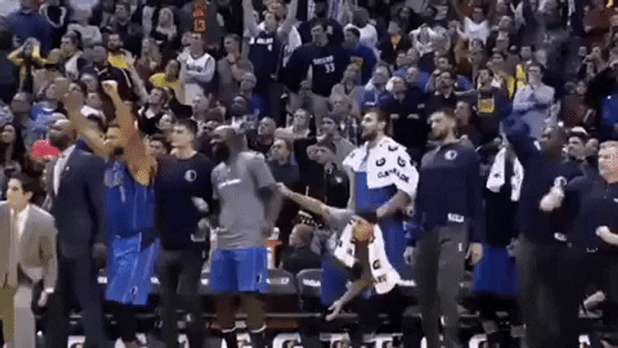 NBA Players Cheering GIF