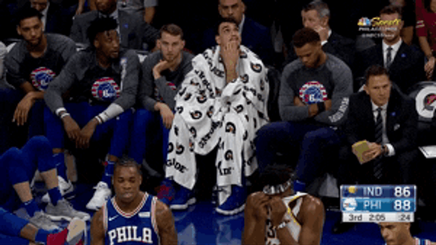 NBA Players On The Bench GIF