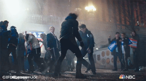 NBC Ordinary Joe Crowd Fighting GIF