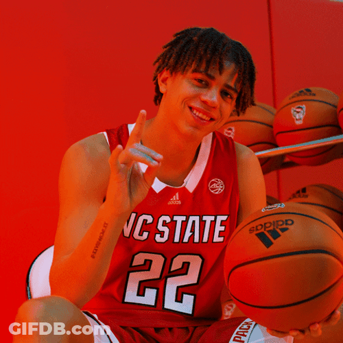 Nc State Basketball Player Pointing Big Smile GIF