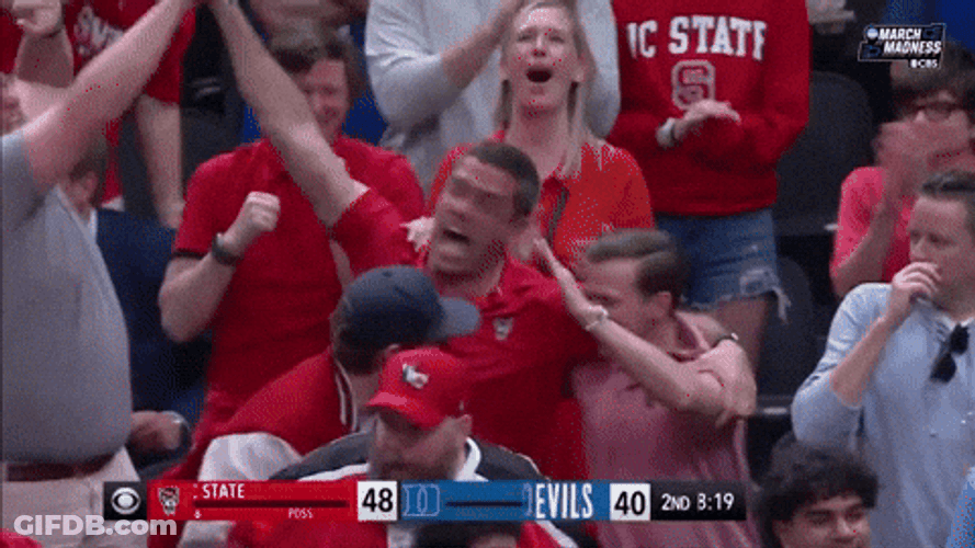 Nc State Fan Group Hug Each Other GIF