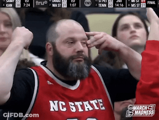 Nc State Fan Making Hand Gesture GIF