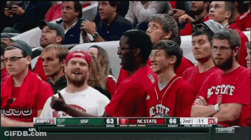 NC State Fans In Stadium GIF
