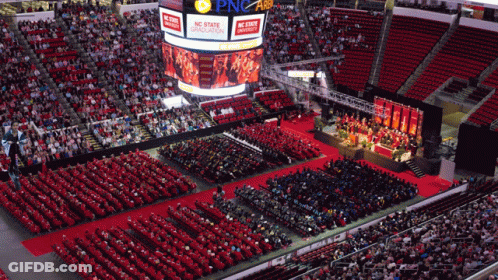 NC State Graduation In Stadium GIF