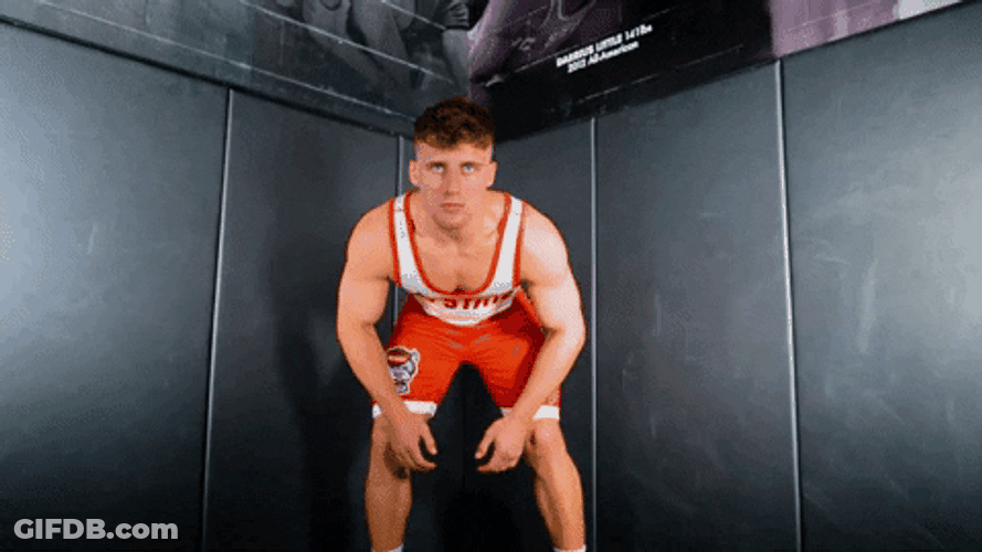 Nc State Player Bending Over For Pose GIF
