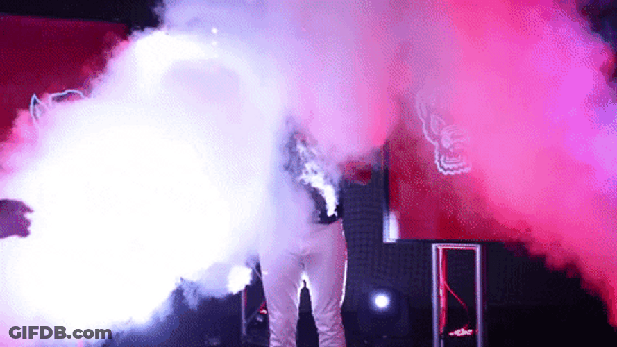 Nc State Player Dancing With Smoke Machine GIF