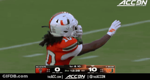 NC State Vs Miami Football On ACC Network GIF