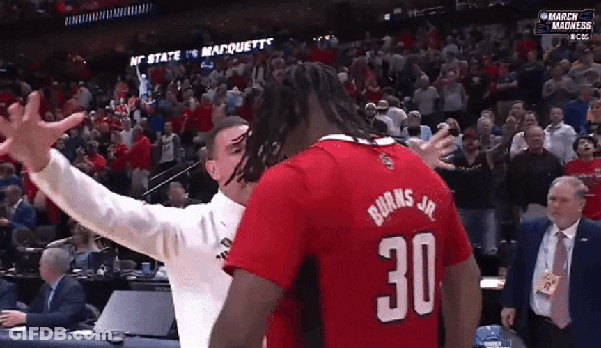 Nc State Wolfpack Burns Jr Push Man Away GIF