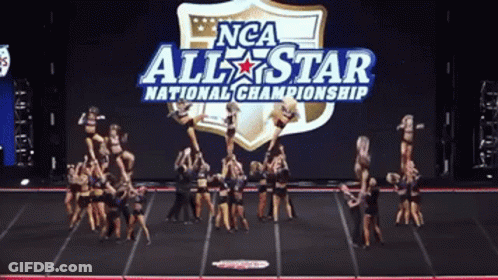 NCAA All Star Cheerleaders Performing GIF
