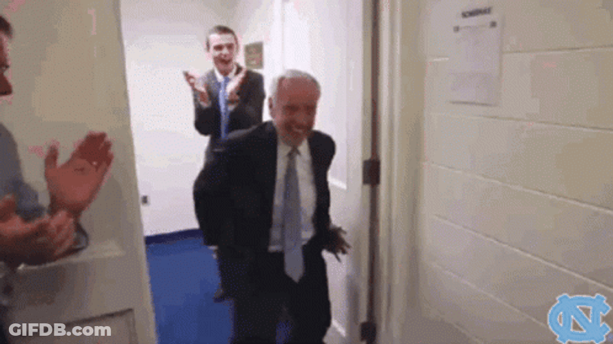 Ncaa Team Player Jumping Out Of Happiness GIF