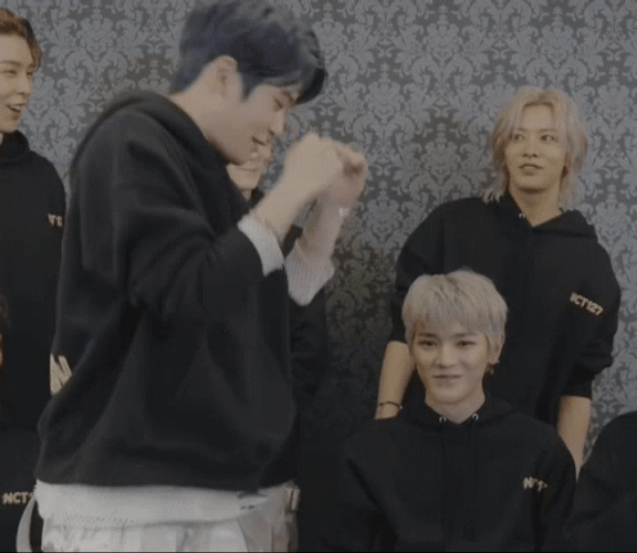 NCT Jaehyun Punching Air GIF