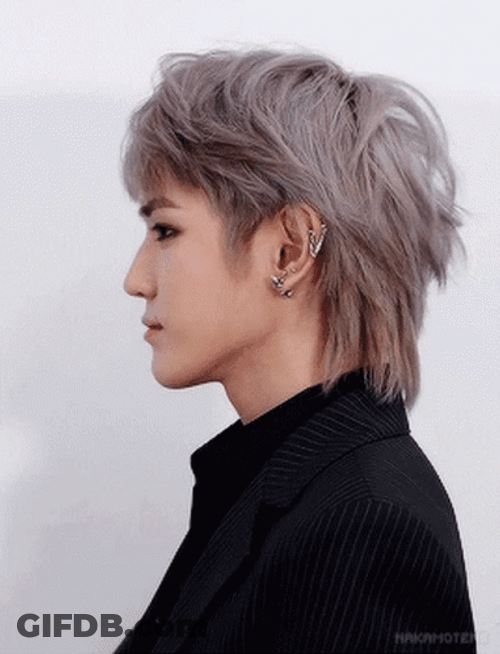 NCT Taeyong Mullet Hair GIF