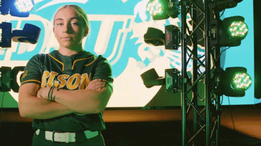 Ndsu Athlete Serious Look Arms Crossed GIF