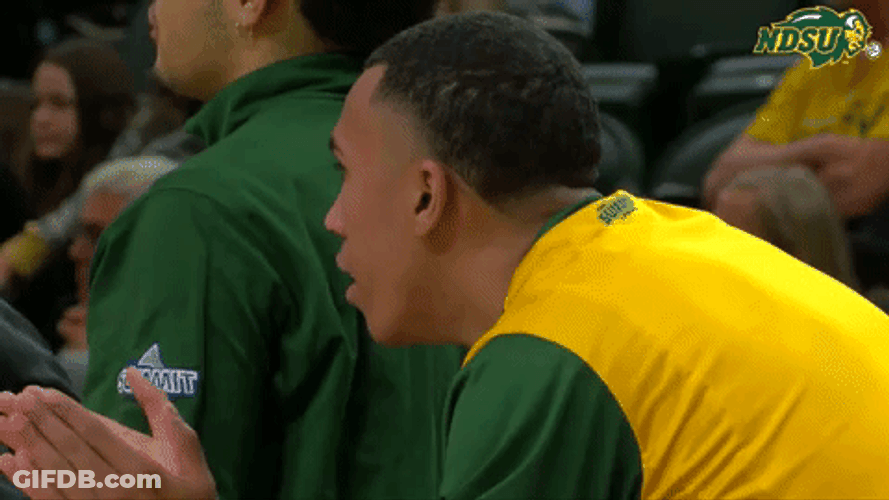 Ndsu Basketball Player Cheering Ally GIF