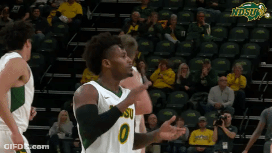 Ndsu Basketball Player Clapping Cheering GIF