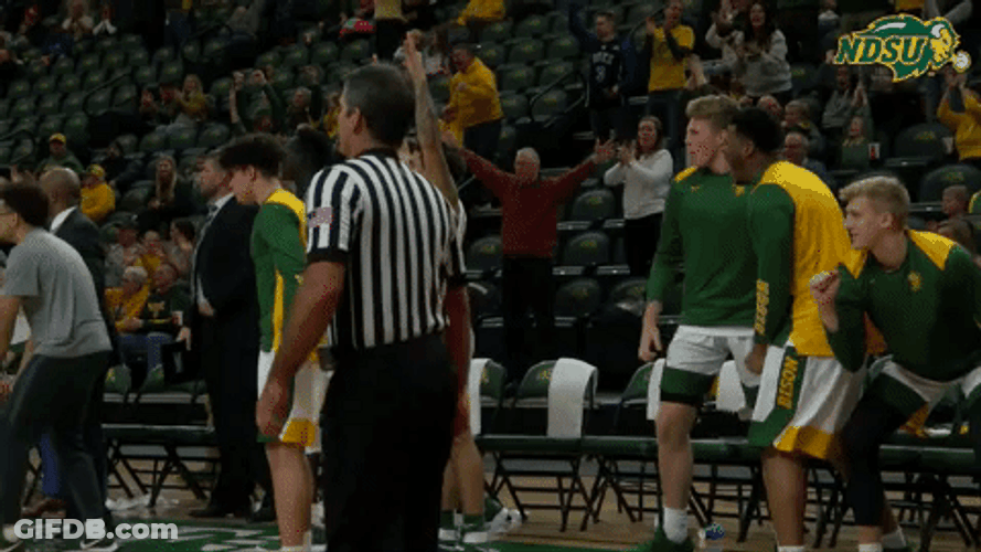 Ndsu Basketball Players Team Won GIF