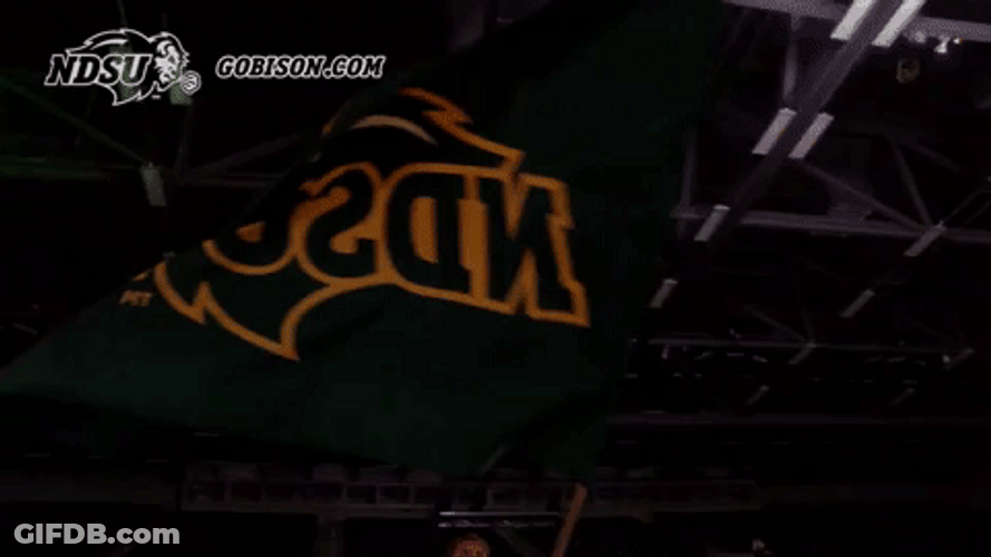 Ndsu Bison Flag Wave GIF