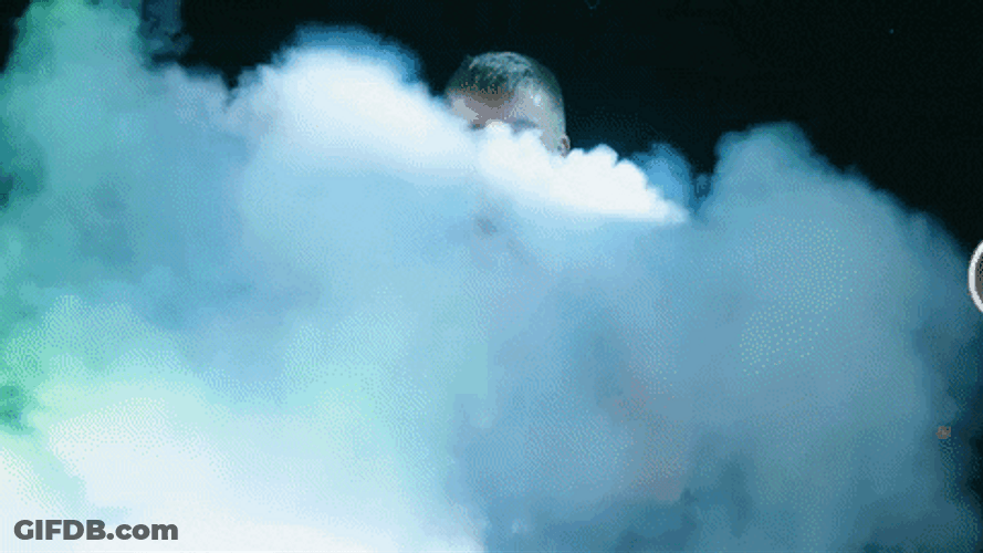 Ndsu Boy Athlete Standing In Smoke GIF
