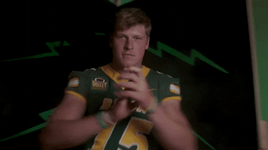 Ndsu Football Player Flexing Muscles Biceps GIF