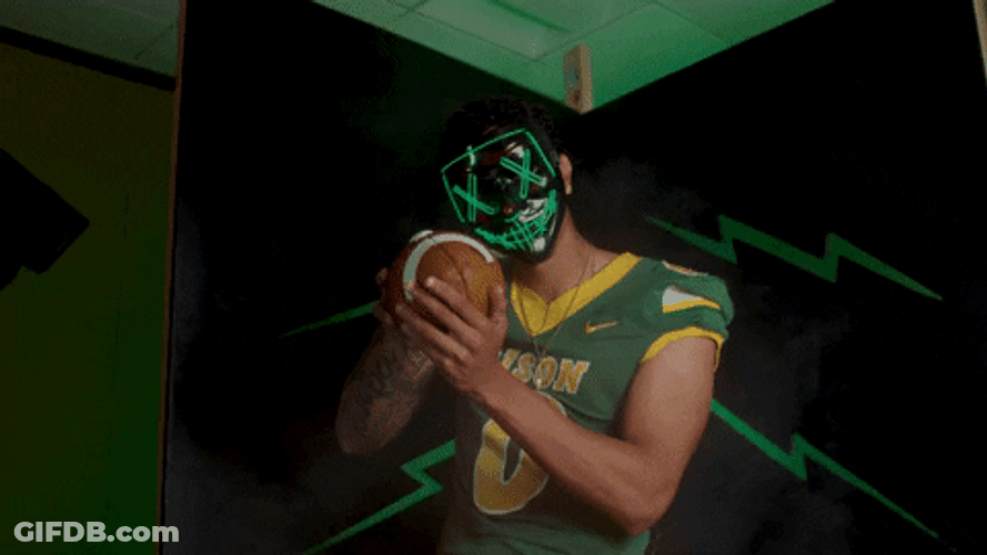 Ndsu Football Player With Mask GIF
