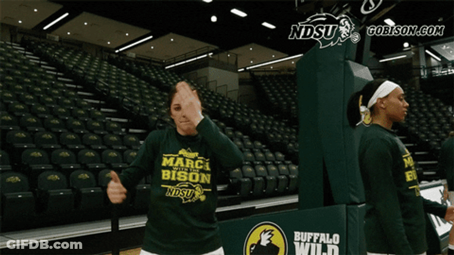 Ndsu Girl Basketball Player Hands Moving GIF