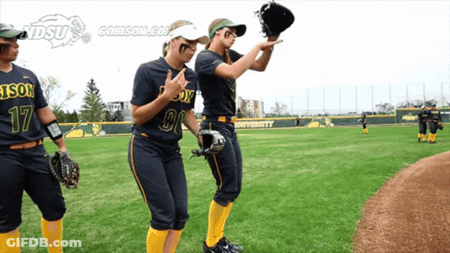 Ndsu Softball Players Dancing GIF