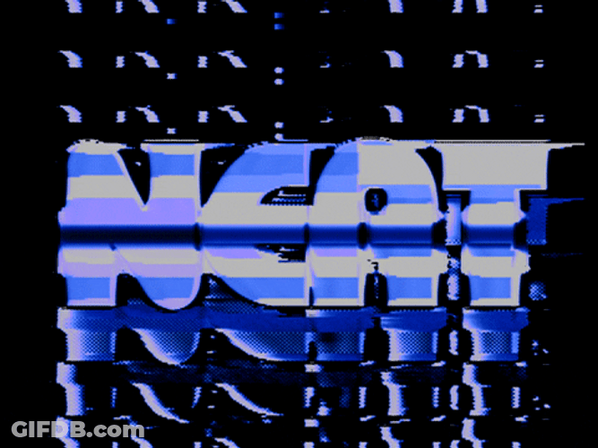 Neat Word In Blue Stripes GIF