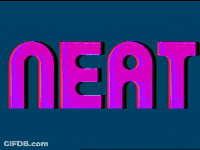 Neat Word In Vintage Neon Lights GIF