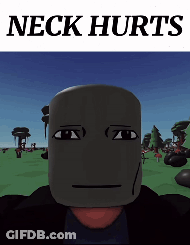 Neck Hurts Poster Cartoon Face GIF