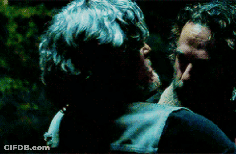 Neck Kiss But Cannibal Funny GIF