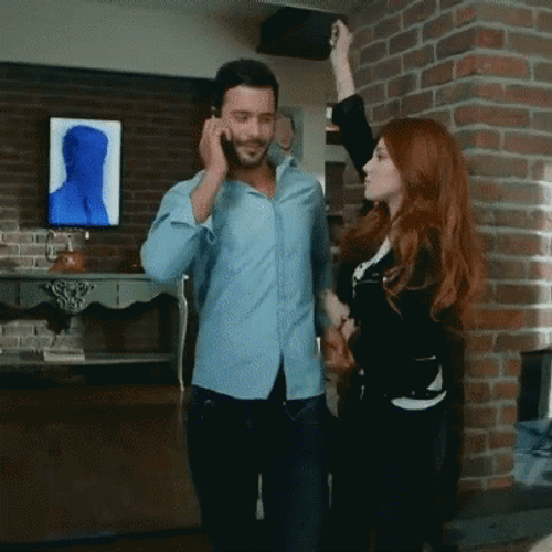 Neck Kiss Clingy Girlfriend GIF