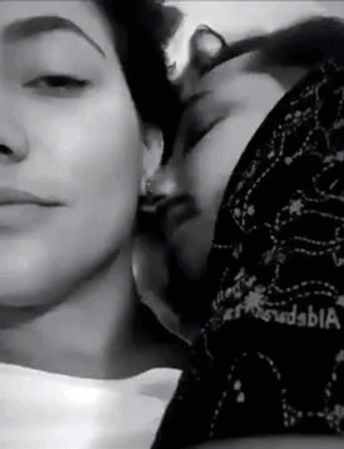 Neck Kiss Happy Smooches GIF