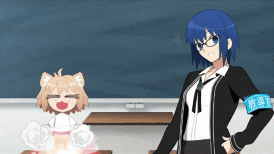 Neco Arc Blasting Off To The Sky GIF