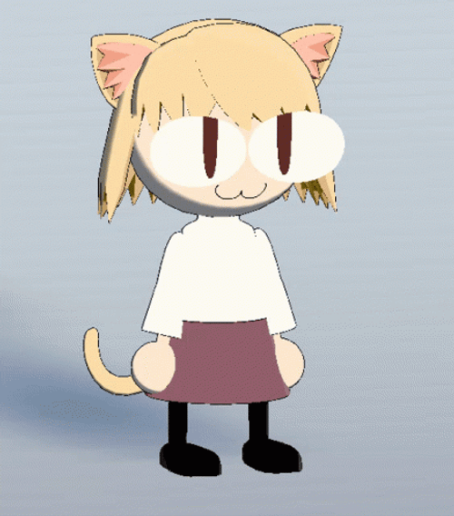 Neco Arc Doing Weird Movements GIF