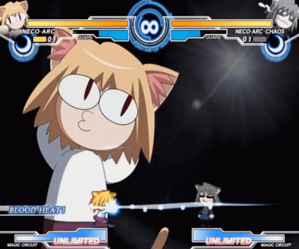 Neco Arc In A Video Game GIF