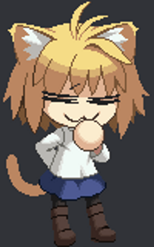 Neco Arc Snickering GIF