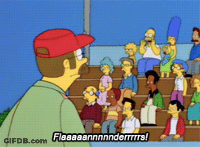 Ned Flanders Cheering GIF