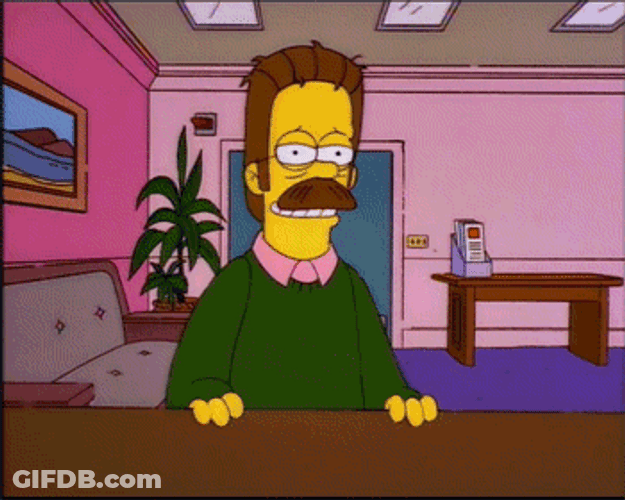 Ned Flanders Dragged In The Hospital GIF
