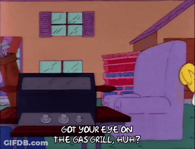 Ned Flanders Got Your Eyes On The Gas Grill Huh GIF