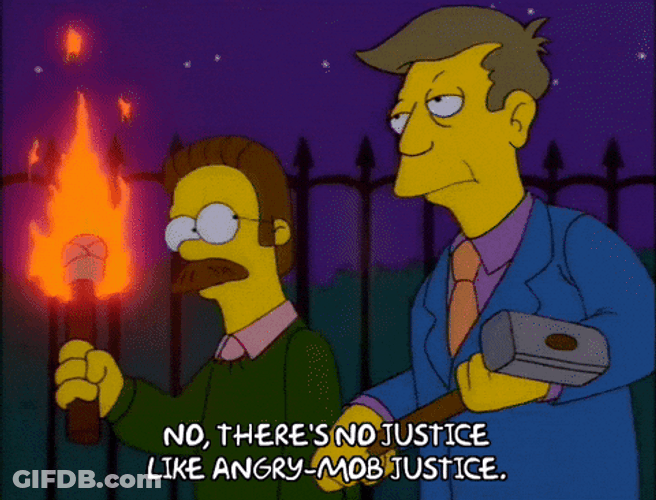 Ned Flanders Holding Torch GIF