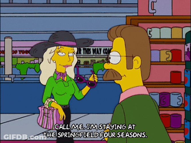 Ned Flanders I'm Staying At Springfield Four Seasons GIF