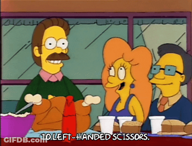 Ned Flanders Left Handed Scissors GIF