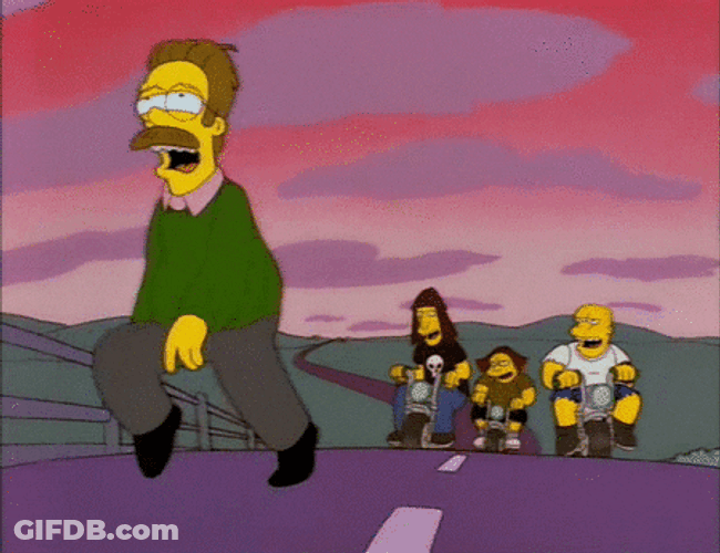 Ned Flanders Tired Of Walking GIF