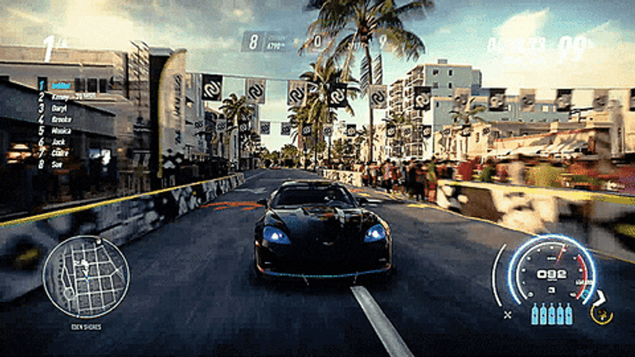 Need For Speed Heat Black Car GIF