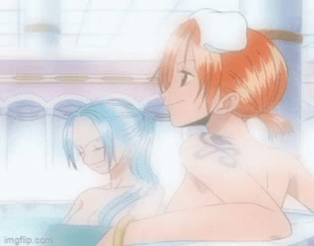 Nefertari Vivi  And Nami In Pool GIF