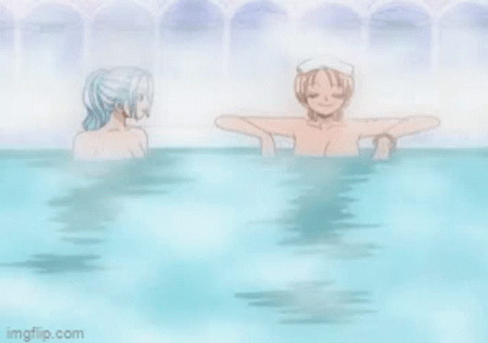 Nefertari Vivi And Nami Swimming GIF