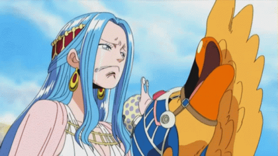 Nefertari Vivi Blue Hair Anime GIF
