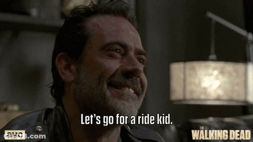 Negan Let's Go For A Ride Kid GIF