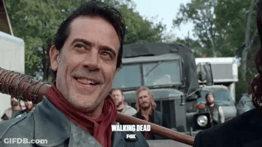 Negan Licking Lips GIF