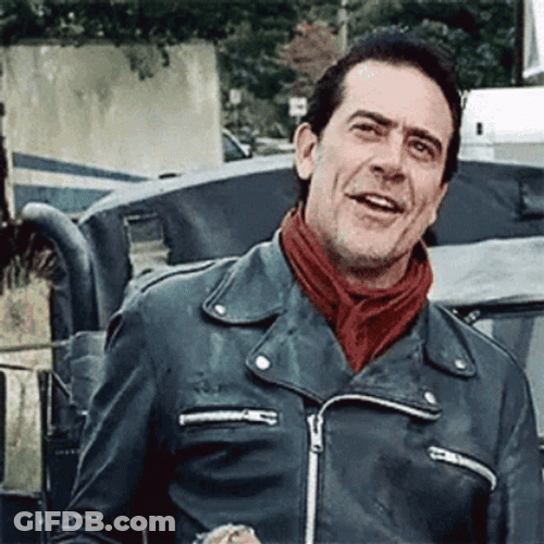 Negan Pointing At His Bat GIF
